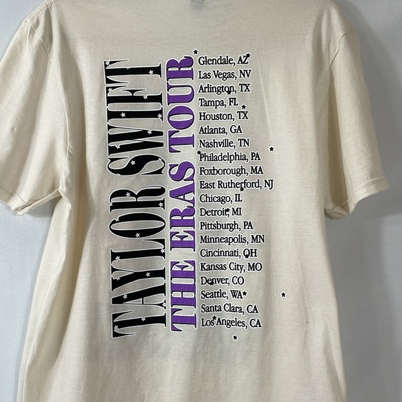 Taylor Swift The Eras Tour Tee Size M US Tour Dates On Back - Picture 3 of 9